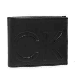Calvin Klein Didelė Vyriška Piniginė Calvin Klein Graphic Ck Bifold 5CC W/Coin K50K508001 BLK