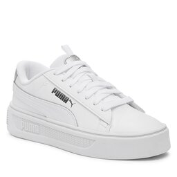 Puma Αθλητικά Puma Smash Platform v3 Pop Up 392504 02 Puma White-Matte Silver-Puma Silver