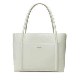 Calvin Klein Borsetta Calvin Klein Ck Linn Medium Shopper K60K613110 Bianco