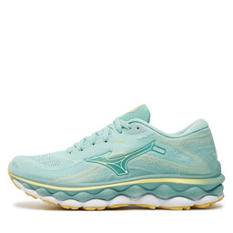 

Взуття Mizuno Wave Sky 7 J1GD2302 Eggshell Blue/White/Sunshine 73, Бірюзовий