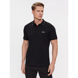 BOSS Boss Polo marškinėliai Paule 4 50506195 Juoda Slim Fit
