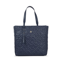 Tommy Hilfiger Handtasche Tommy Hilfiger Th Soft Tote Mono AW0AW15583 Space Blue DW6