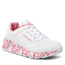 Skechers Сникърси Skechers Uno Lite Lovely Luv 314976L/WRPK White/Red/Pink
