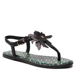 Tommy Hilfiger Sandaler Tommy Hilfiger Th Geo Print Flat Sandal FW0FW06229 Black BDS
