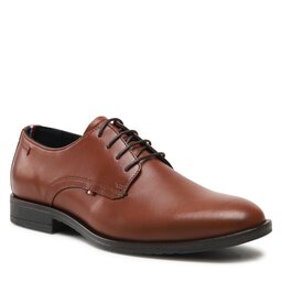 Tommy Hilfiger Cipele Tommy Hilfiger Core Hilfiger Lth Lace Up Shoe FM0FM03955 Winter Cognac GVI