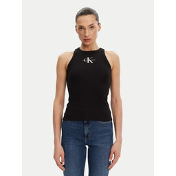 Calvin Klein Jeans Calvin Klein Jeans Τοπ Monologo J20J225301 Μαύρο Slim Fit