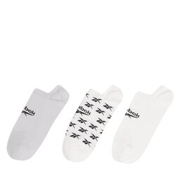 Reebok Zestaw 3 par niskich skarpet unisex Reebok CL FO Invisible Sock GG6678 Biały