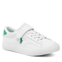 Polo Ralph Lauren Снікерcи Polo Ralph Lauren Theron V Ps RF104101 White Smooth PU/Green w/ Green PP