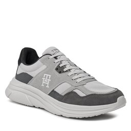 Tommy Hilfiger Sneakers Tommy Hilfiger Modern Runner Lth Mix FM0FM04878 Antique Silver PRT