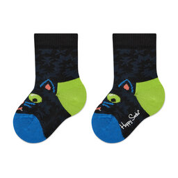 

Високі дитячі шкарпетки Happy Socks KCAT01-9300 Чорний