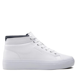 

Снікерcи Tommy Hilfiger Prep Vulc High Leather FM0FM04172 White YBR, Білий