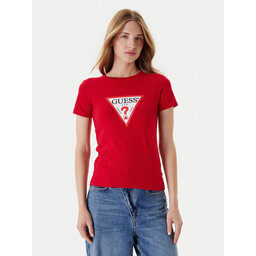 Guess Jeans Guess Jeans Marškinėliai W4YI04 J1314 Raudona Slim Fit