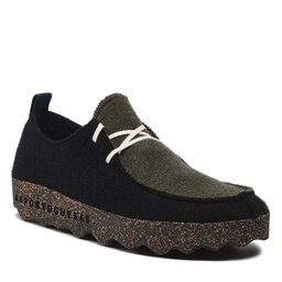 Asportuguesas Pantofi Asportuguesas Chat P018060007 Black/Mlt.Green