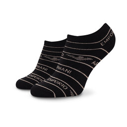 

Набір з 2 пар низьких жіночих шкарпеток Emporio Armani 292307 2F219 19621 Nero/Riga, Чорний