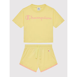 Champion Champion Conjunto de camiseta y pantalones cortos deportivos 404319 Amarillo Custom Fit