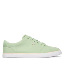 Tommy Hilfiger Sneakers aus Stoff Tommy Hilfiger Th Low Profile Vulc Canvas FW0FW09102 Grün