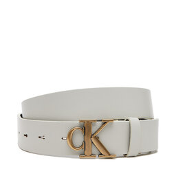 Calvin Klein Jeans Curea de Damă Calvin Klein Jeans Monogram Placque Buckle 30Mm LV04K7002G Alb