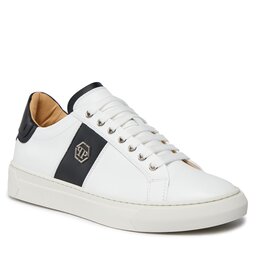 

Снікерcи PHILIPP PLEIN Leather Lo-Top Sneakers Hexagon AACS MSC3905 PLE075N White / Black 0102, Білий