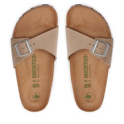 

Шльопанці Birkenstock Madrid 1026706 Soft Birki Vegan Gray Taupe, Сірий
