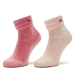 Tommy Hilfiger Set de 2 perechi de șosete lungi pentru copii Tommy Hilfiger 701229882 Roz