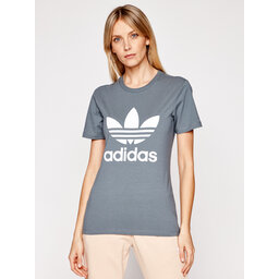 adidas adidas Marškinėliai adicolor Classics Trefoil GN2903 Pilka Regular Fit