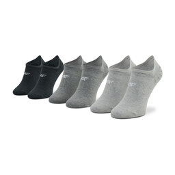 4F 3 pares de calcetines altos unisex 4F H4L22-SOM300 Gris