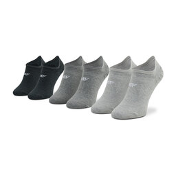 4F Set od 3 para unisex visokih čarapa 4F H4L22-SOM300 Siva