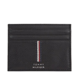 Tommy Hilfiger Étui cartes de crédit Tommy Hilfiger Th Premium Leather Cc Holder AM0AM12186 Noir