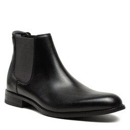 Clarks Боти тип челси Clarks Craftarlo Top 261734607 Black Leather