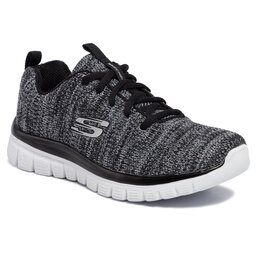 Skechers Čevlji Skechers Twisted Fortune 12614/BKW Black/White