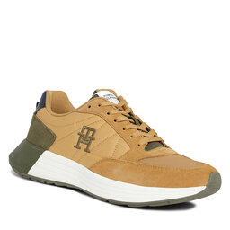 Tommy Hilfiger Tenisice Tommy Hilfiger Classic Elevated Runner Mix FM0FM04636 Army Green RBN