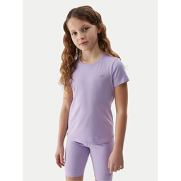 4F 4F T-Shirt 4FJWSS24TTSHF1110 Violett Regular Fit