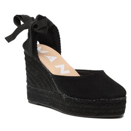 Manebi Espadrillos Manebi Wedge Espadrilles R 2.2 WV Black On Tone