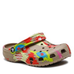 Crocs Чехли Crocs Classic Ikat Clog 208059 Mushroom/Multi
