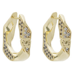 

Сережки Luv AJ Pave Cuban Hoop HOL21-E-PCLH-G Gold, Золотий