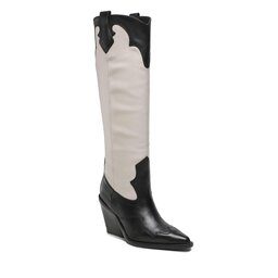 Bronx Μπότες Bronx High boots 14287-AG Black/Off White 2295