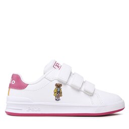 

Снікерcи Polo Ralph Lauren Heritage Court Ii Bear Ez RF104108 White Smooth/Baja Pink/Yellow w/ Watch Hill Bear, Білий