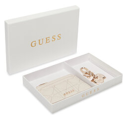 Guess Набір чохол на картки і брелок Guess GFBOXW P6202 Écru