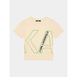 Karl Lagerfeld Kids Karl Lagerfeld Kids Marškinėliai Z25412 S Balta Regular Fit