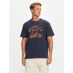 Wrangler Wrangler Marškinėliai Americana 112357436 Tamsiai mėlyna Regular Fit