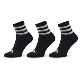adidas Kratke nogavice adidas 3-Stripes Cushioned Sportswear Mid-Cut Socks 3 Pairs IC1317 Črna