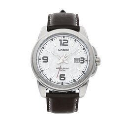 Casio Zegarek Casio MTP-1314L-7AVEF Silver/Brown