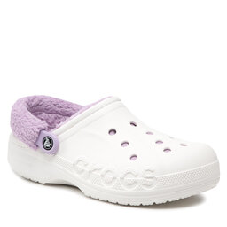 

Шльопанці Crocs Baya Lined Fuzz Strap Clog 206633 White/Lavender, Білий