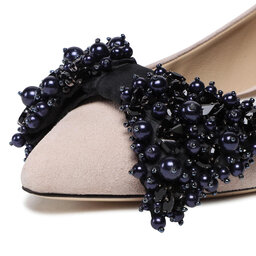 

Туфлі Custommade Annabella Crystal Bow 999621021 Fawn 604, Бежевий