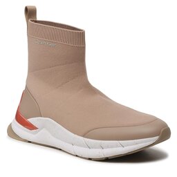 Calvin Klein Сникърси Calvin Klein Sockboot Runner HM0HM01241 Silver Mink A04