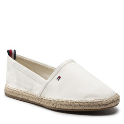 Tommy Hilfiger Espadrile Tommy Hilfiger Basic Tommy Flat Espadrille FW0FW06497 Ivory YBI