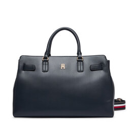Tommy Hilfiger Handtasche Tommy Hilfiger Th Joy Satchel Corp AW0AW19318 Dunkelblau