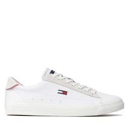 

Снікерcи Tommy Jeans Leather Low Cut Vulc EN0EN01502 White YBR, Білий