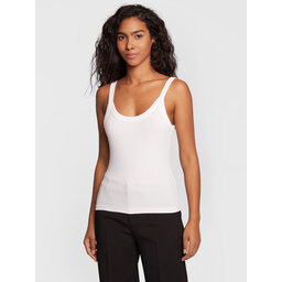 Gina Tricot Gina Tricot Τοπ Basic 14188 Λευκό Slim Fit
