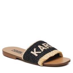 KARL LAGERFELD Sandaler och Slip-ons KARL LAGERFELD KL82400 Black Raffia W/Natural
